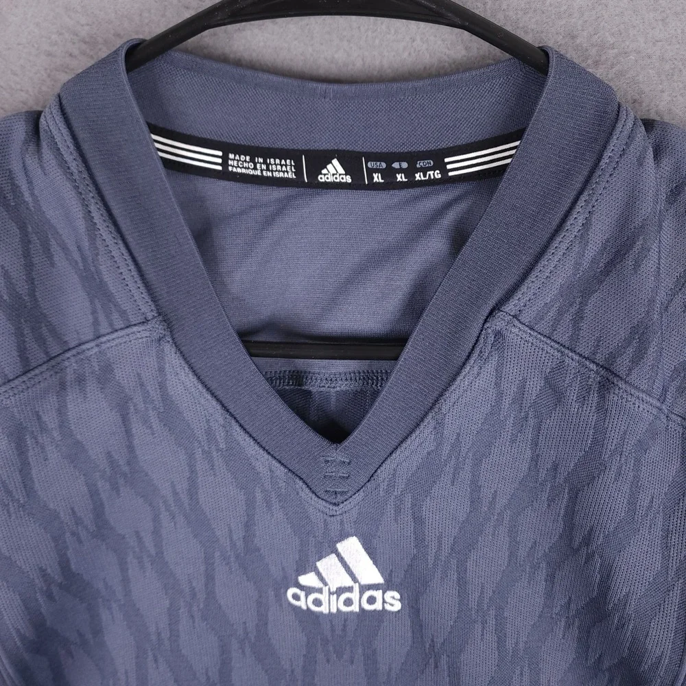 Adidas Football‎ Jersey Mens XL Blue Short Sleeve Compression Techfit Athletic